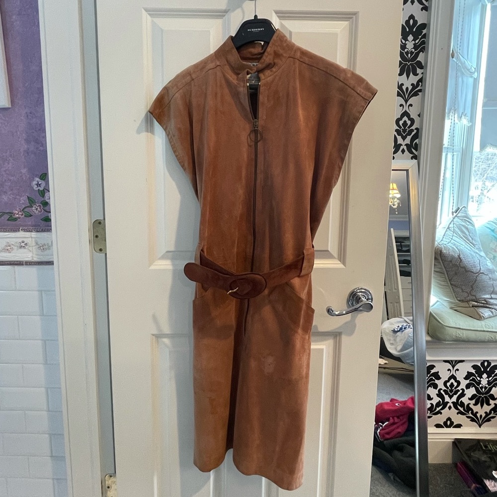 Vintage YSL suede dress